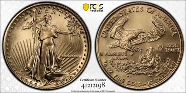 1988 $10 Gold Eagle MS70