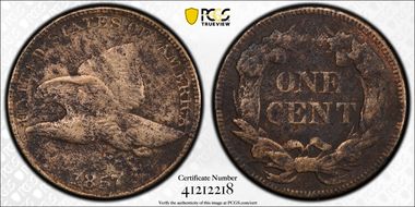 1857 1C Clash w/ 50C, FS-402 N1