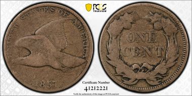 1857 1C Clash w/ 50C, FS-402 VG10