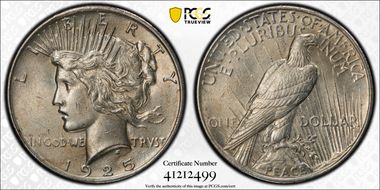 1925 $1 AU58