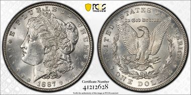 1887 $1 MS62