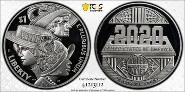 2020-P $1 Women’s Suffrage Centennial Set PR69DCAM