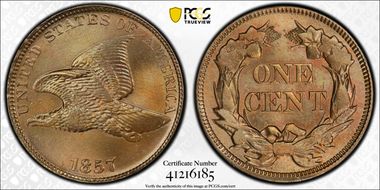 1857 1C Flying Eagle N1