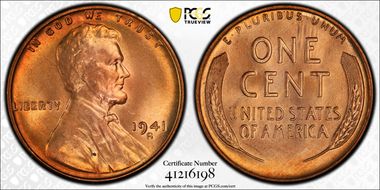 1941-S 1C MS66RD