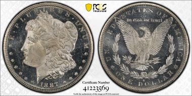 1887-S $1 MS65PL
