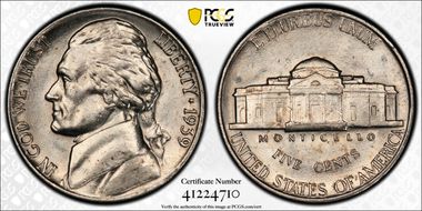 1939 5C Reverse of 1940 AU58