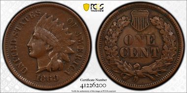 1869/69 1C RPD FS-303 S-4 VF25BN