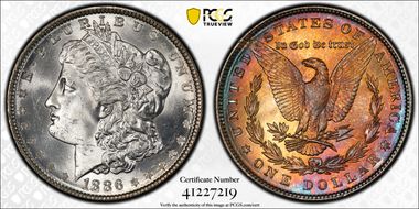 1886 $1 MS64