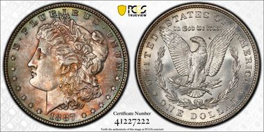 1887 $1 MS64