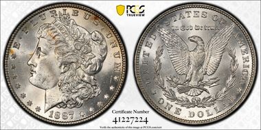 1887 $1 MS65