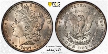 1887 $1 MS65