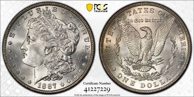 1887 $1 MS64