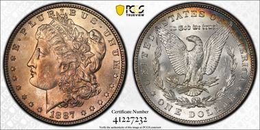 1887 $1 MS64
