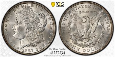 1887 $1 MS63