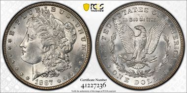 1887 $1 MS64