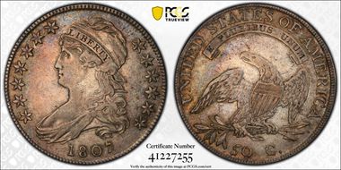 1807 50C Large Stars 50/20 XF40