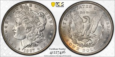 1887 $1 MS62
