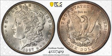 1887 $1 MS62
