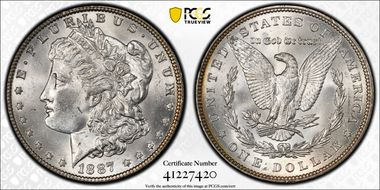 1887 $1 MS62