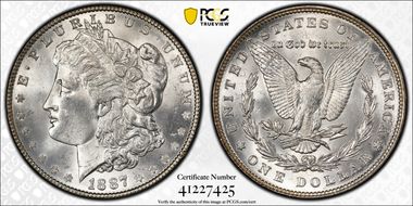 1887 $1 MS64