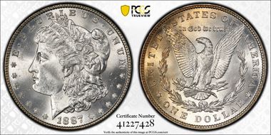 1887 $1 MS64