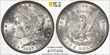 1887 $1 MS64