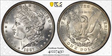 1887 $1 MS65