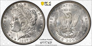 1887 $1 MS62