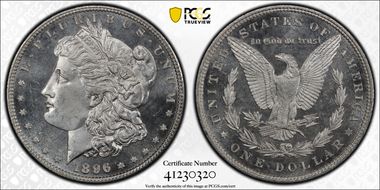 1896 $1 MS66+ PL
