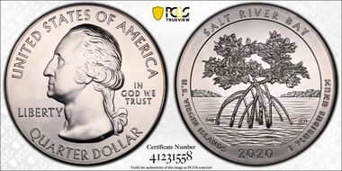 2020 25C Salt River Bay NP  5 oz Silver MS69PL
