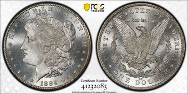 1884-CC $1 MS65+