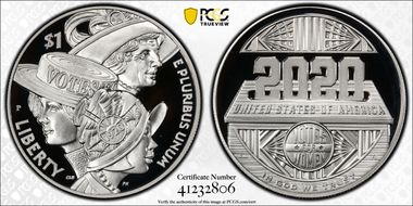 2020-P $1 Women’s Suffrage Centennial PR70DCAM