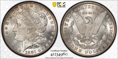 1881-CC $1 MS63