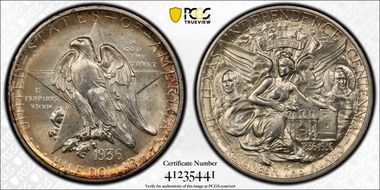 1936-S 50C Texas MS67+ 