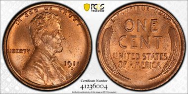 1911-D 1C MS66RD