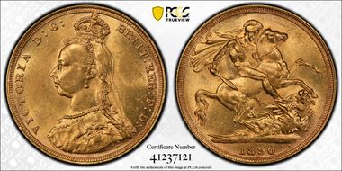 1890-S Sov S-3868 DISH S13 1st Obverse MS61