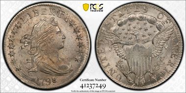 1798/7 10C 16 Star Reverse MS64+