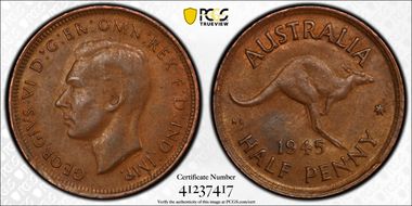 1945(p) 1/2D No Dot AU53BN