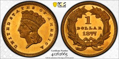 1877 G$1 PR66CAM