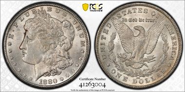 1880-CC $1 MS62