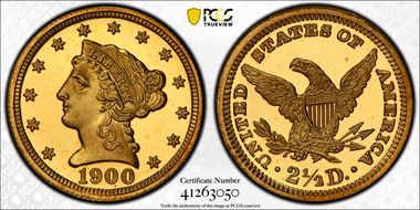 1900 $2.50 PR67DCAM