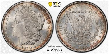 1878 7TF $1 Reverse of 1879 MS63