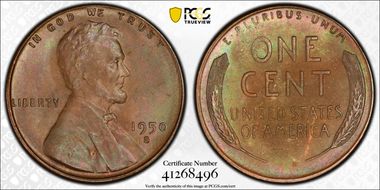 1950-S 1C MS64BN