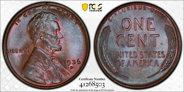 1936-D 1C MS64BN