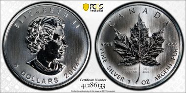 2004 $5 ML Desjardins MS68