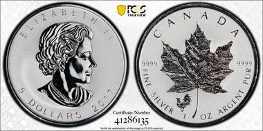 2017 $5 ML Rooster Privy SP69