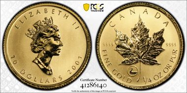 2001 $10 Viking - Au SP69