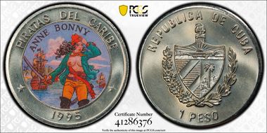 1995 Peso KM-474.2 Anne Bonny Arabic 1 MS67