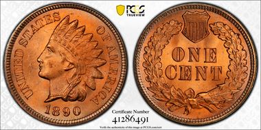1890 1C MS65+ RD