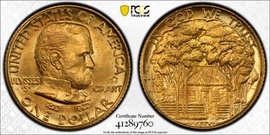 1922 G$1 Grant, Star MS67+ 